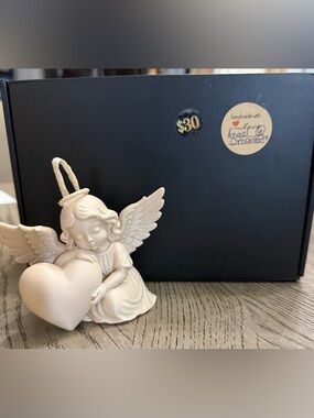 3-D crafted Angel Heart Christmas Decorative Ornament Set of 6